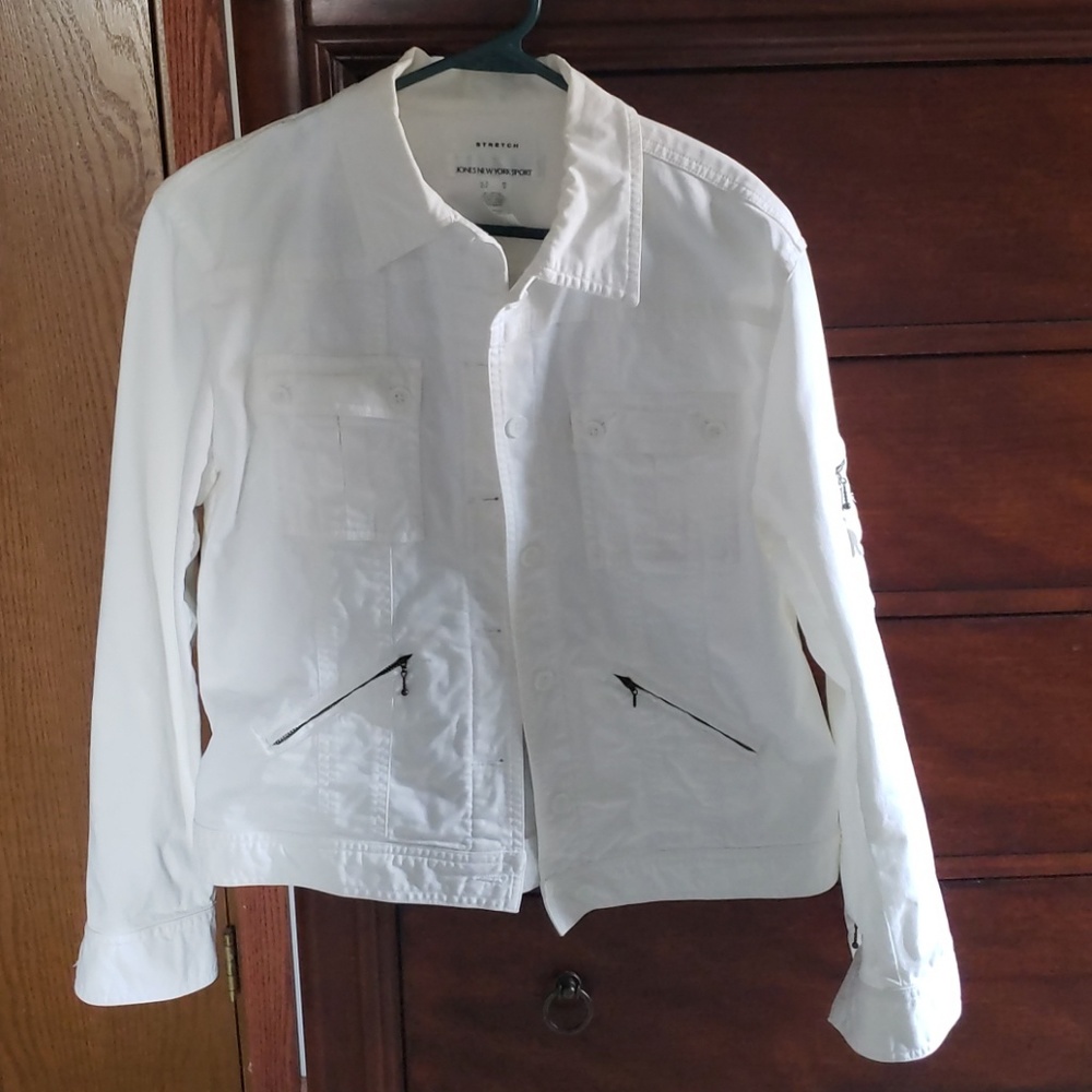 Jones New York white jean jacket
